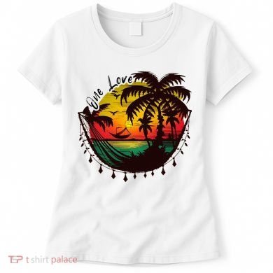 Rasta Reggae Sunset One Love Rastafari Jamaican Women's T-Shirt