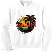 Rasta Reggae Sunset One Love Rastafari Jamaican Kids Sweatshirt thumb 0