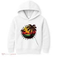 Rasta Reggae Sunset One Love Rastafari Jamaican Kids Hoodie thumb 0