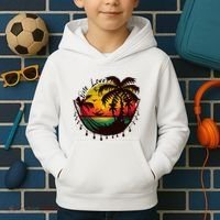 Rasta Reggae Sunset One Love Rastafari Jamaican Kids Hoodie thumb 2