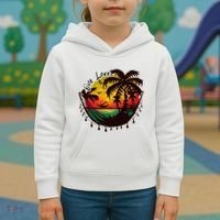 Rasta Reggae Sunset One Love Rastafari Jamaican Kids Hoodie thumb 3