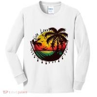 Rasta Reggae Sunset One Love Rastafari Jamaican Kids Long Sleeve Shirt thumb 0