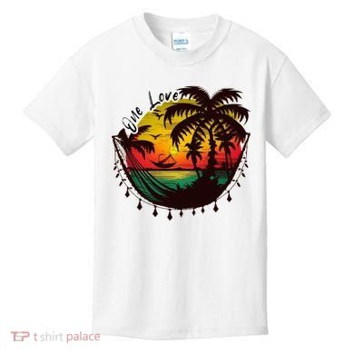 Rasta Reggae Sunset One Love Rastafari Jamaican Kids T-Shirt
