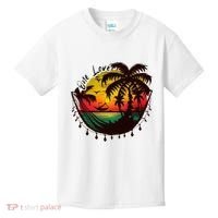 Rasta Reggae Sunset One Love Rastafari Jamaican Kids T-Shirt thumb 0