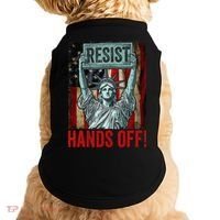 Resist Resistance Statue Of Liberty Hands Off Protest Doggie Tank thumb 0