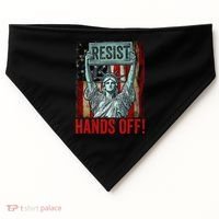 Resist Resistance Statue Of Liberty Hands Off Protest USA-Made Doggie Bandana thumb 0