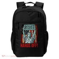 Resist Resistance Statue Of Liberty Hands Off Protest Backpack thumb 0
