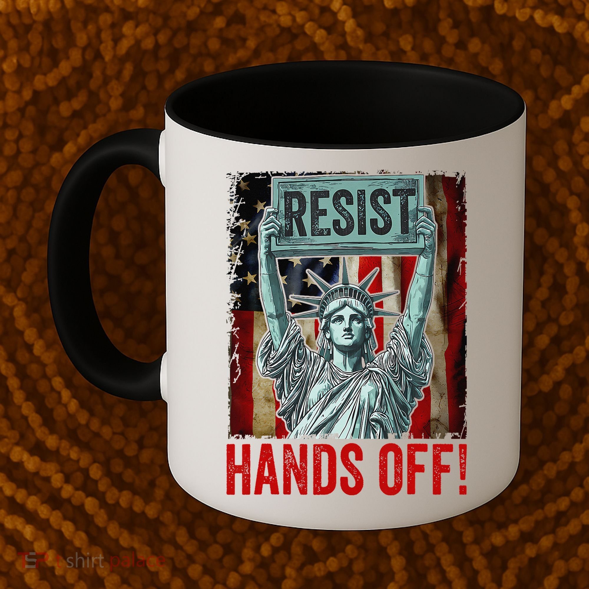 Resist Resistance Statue Of Liberty Hands Off Protest Coffee Mug