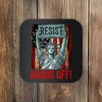 Resist Resistance Statue Of Liberty Hands Off Protest Coaster thumb 0