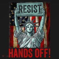 Resist Resistance Statue Of Liberty Hands Off Protest Women's Hoodie thumb 2