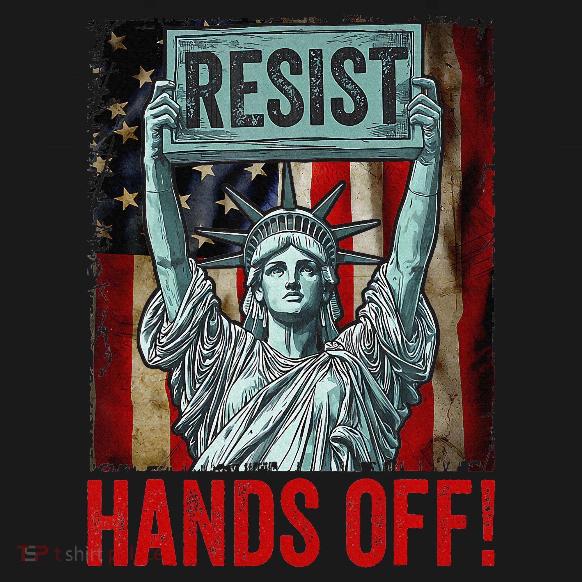 Resist Resistance Statue Of Liberty Hands Off Protest Women's Hoodie