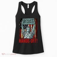 Resist Resistance Statue Of Liberty Hands Off Protest Women's Tank Top thumb 0