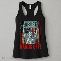 Resist Resistance Statue Of Liberty Hands Off Protest Women's Tank Top thumb 3
