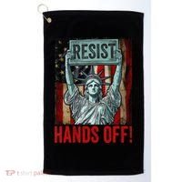 Resist Resistance Statue Of Liberty Hands Off Protest Golf Towel thumb 0