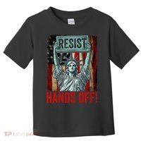 Resist Resistance Statue Of Liberty Hands Off Protest Toddler T-Shirt thumb 0