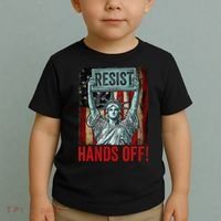 Resist Resistance Statue Of Liberty Hands Off Protest Toddler T-Shirt thumb 2