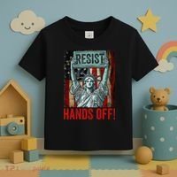 Resist Resistance Statue Of Liberty Hands Off Protest Toddler T-Shirt thumb 3