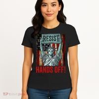 Resist Resistance Statue Of Liberty Hands Off Protest Women's T-Shirt thumb 4