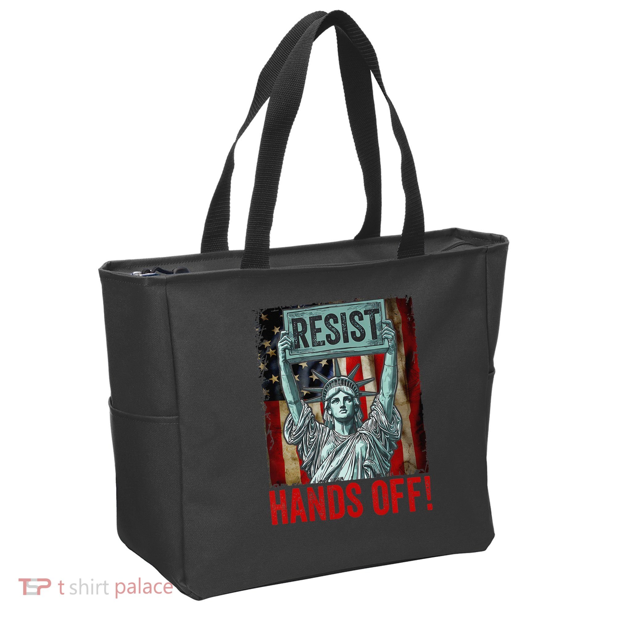 Resist Resistance Statue Of Liberty Hands Off Protest Tote Bag