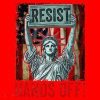 Resist Resistance Statue Of Liberty Hands Off Protest Santa Hat thumb 1