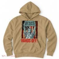 Resist Resistance Statue Of Liberty Hands Off Protest Hoodie thumb 0