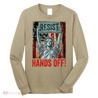Resist Resistance Statue Of Liberty Hands Off Protest Long Sleeve Shirt thumb 0