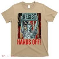 Resist Resistance Statue Of Liberty Hands Off Protest T-Shirt thumb 0