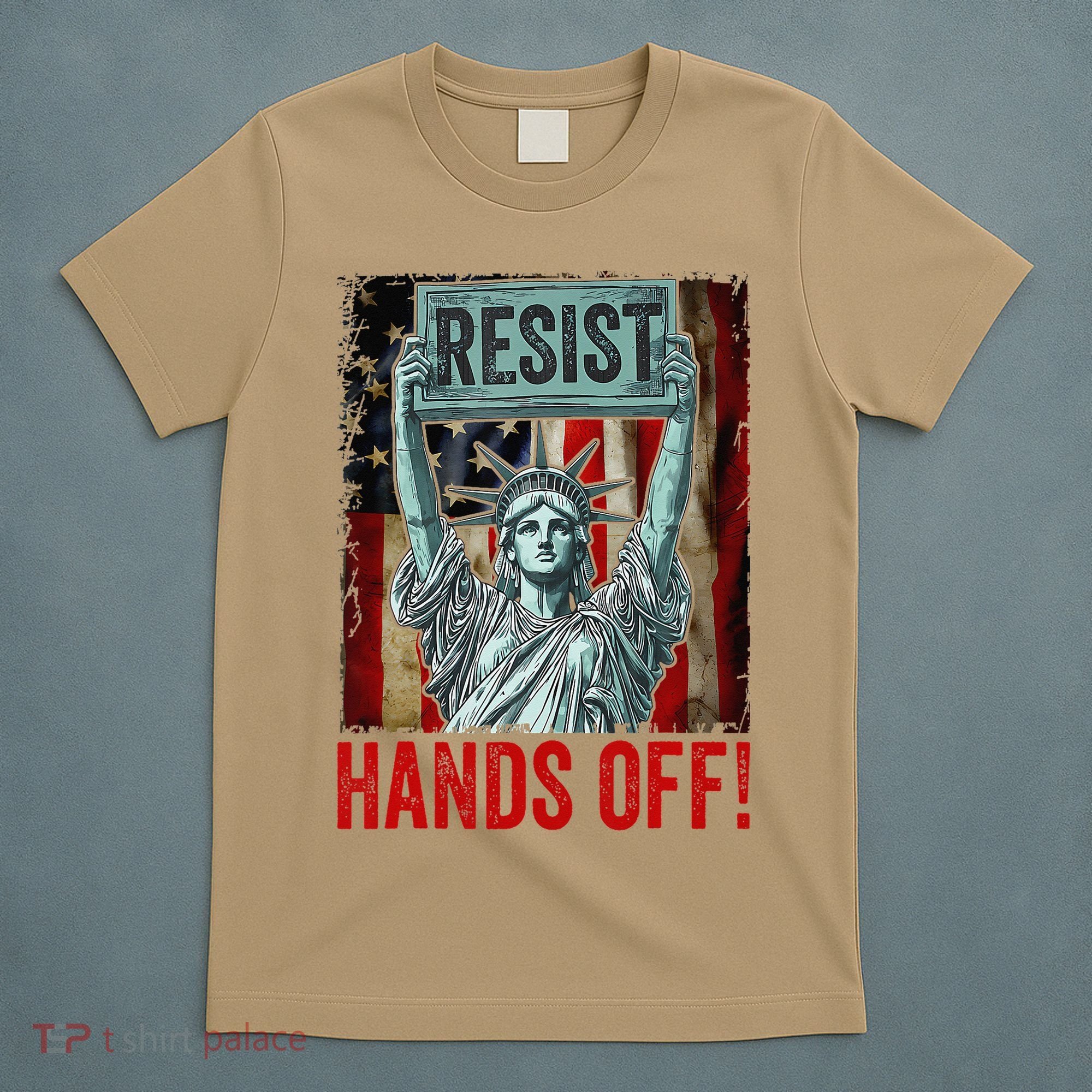 Resist Resistance Statue Of Liberty Hands Off Protest T-Shirt