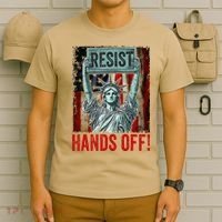 Resist Resistance Statue Of Liberty Hands Off Protest T-Shirt thumb 6