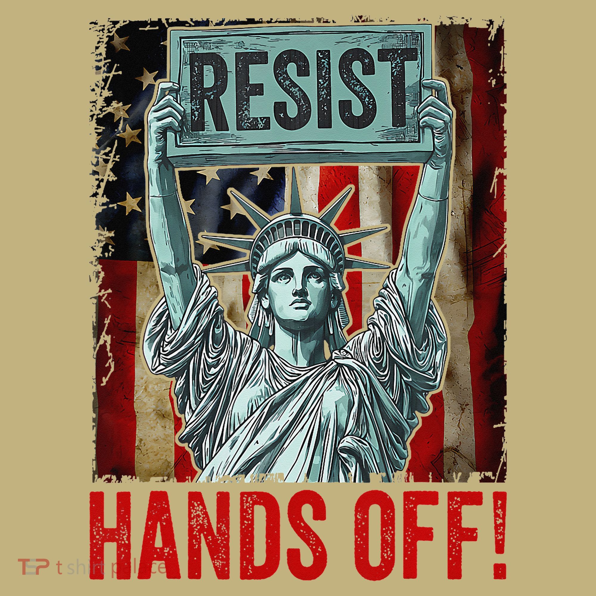 Resist Resistance Statue Of Liberty Hands Off Protest Mousepad