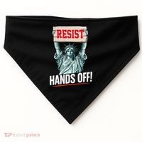 Resist Resistance Statue Of Liberty Hands Off Protest USA-Made Doggie Bandana thumb 0