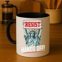 Resist Resistance Statue Of Liberty Hands Off Protest Coffee Mug thumb 4