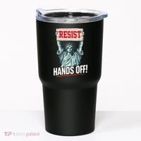 Resist Resistance Statue Of Liberty Hands Off Protest Tumbler thumb 0