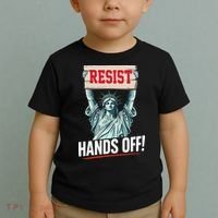 Resist Resistance Statue Of Liberty Hands Off Protest Toddler T-Shirt thumb 2