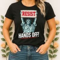 Resist Resistance Statue Of Liberty Hands Off Protest Women's T-Shirt thumb 2