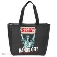Resist Resistance Statue Of Liberty Hands Off Protest Tote Bag thumb 0