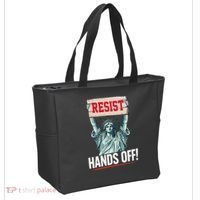 Resist Resistance Statue Of Liberty Hands Off Protest Tote Bag thumb 2