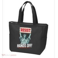 Resist Resistance Statue Of Liberty Hands Off Protest Tote Bag thumb 3