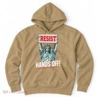 Resist Resistance Statue Of Liberty Hands Off Protest Hoodie thumb 0