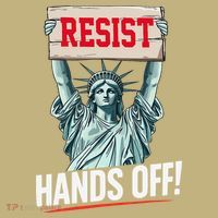 Resist Resistance Statue Of Liberty Hands Off Protest Sweatshirt thumb 2