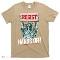 Resist Resistance Statue Of Liberty Hands Off Protest T-Shirt thumb 0