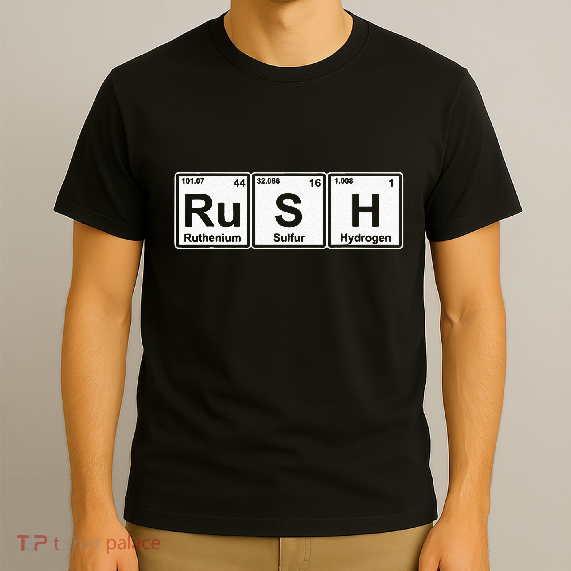 Rush (Ru S H) Periodic Table Elements T-Shirt