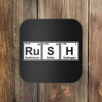Rush (Ru S H) Periodic Table Elements Coaster