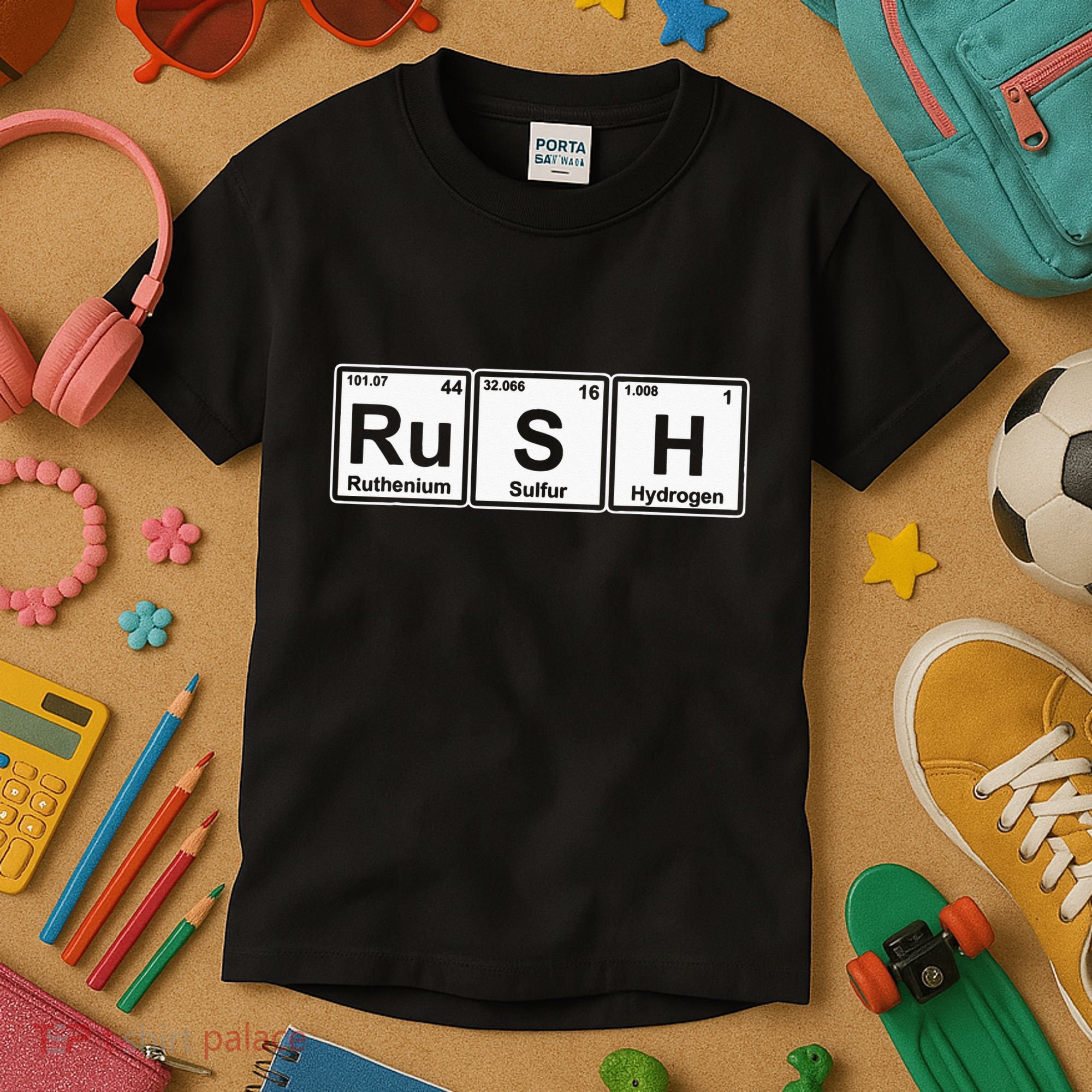 Rush (Ru S H) Periodic Table Elements Kids T-Shirt