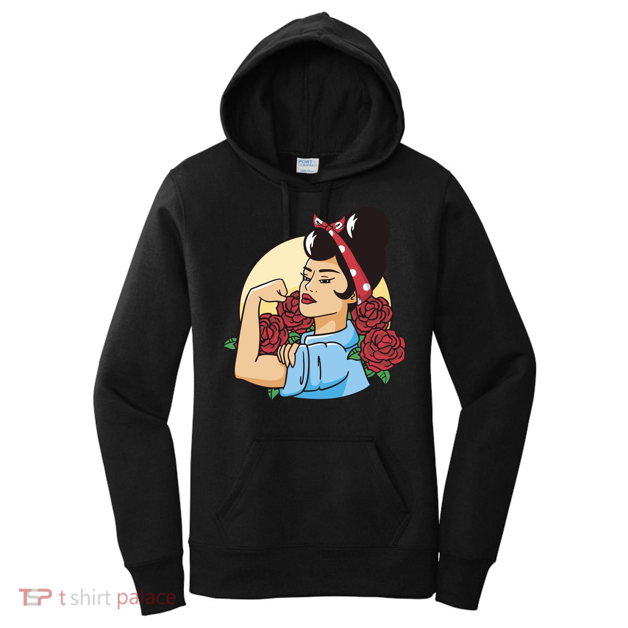 Rockabilly Rosie Strong Women's Hoodie