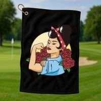 Rockabilly Rosie Strong Golf Towel thumb 1