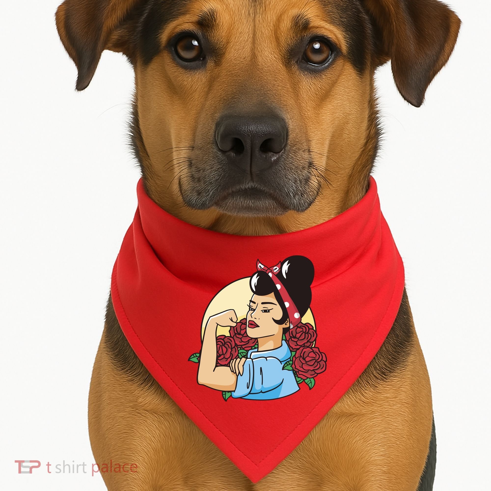 Rockabilly Rosie Strong USA-Made Doggie Bandana