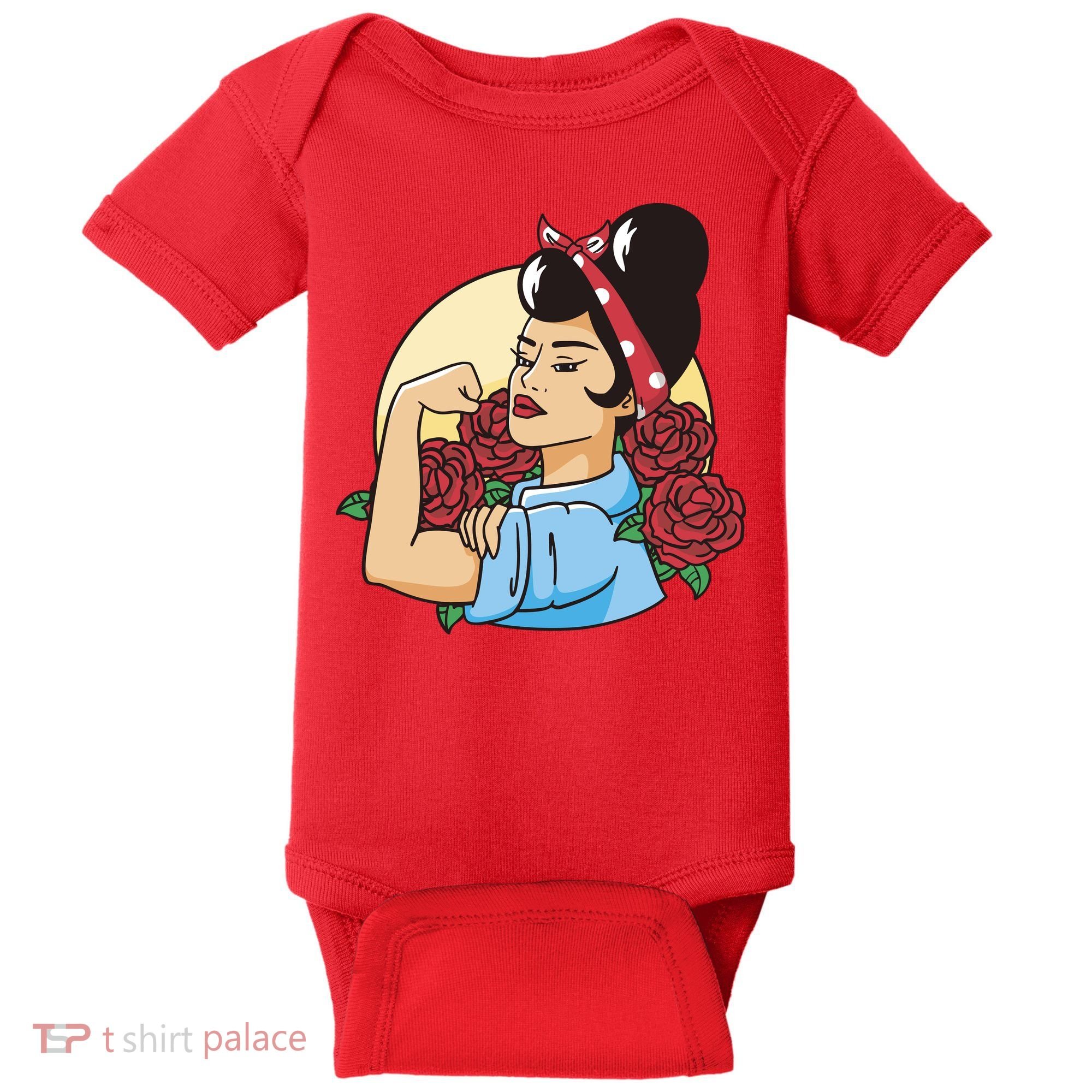Rockabilly Rosie Strong Baby Bodysuit