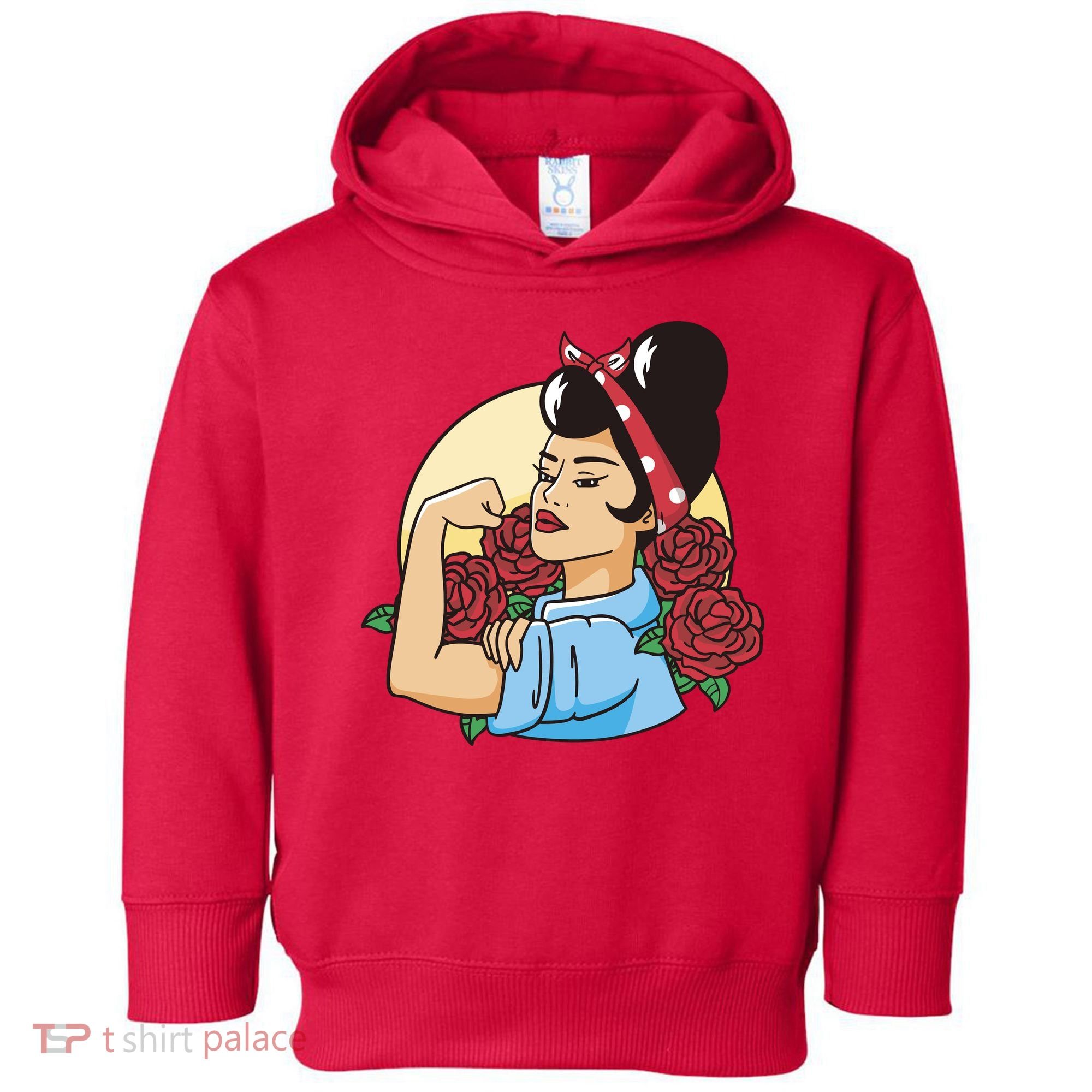 Rockabilly Rosie Strong Toddler Hoodie
