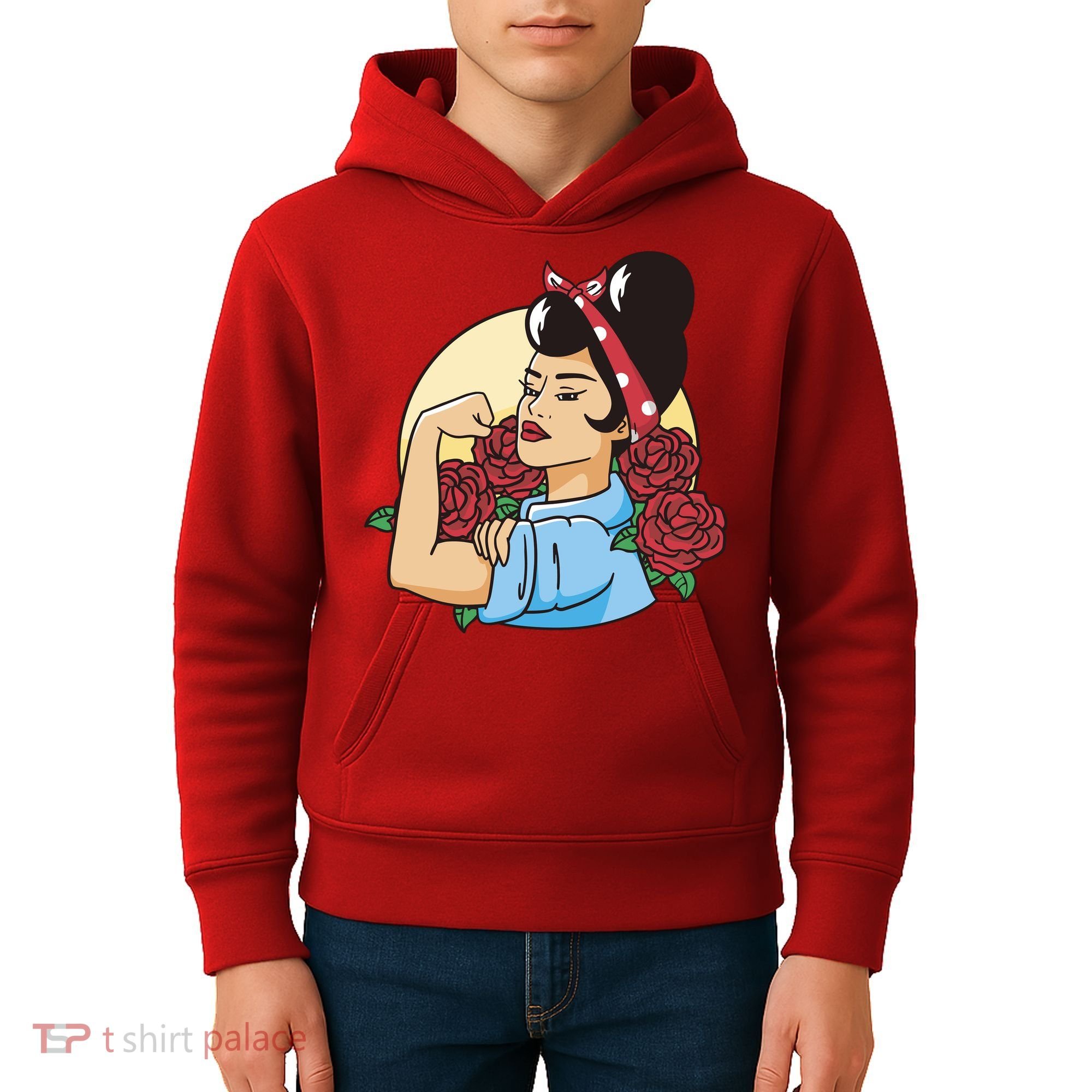 Rockabilly Rosie Strong Kids Hoodie